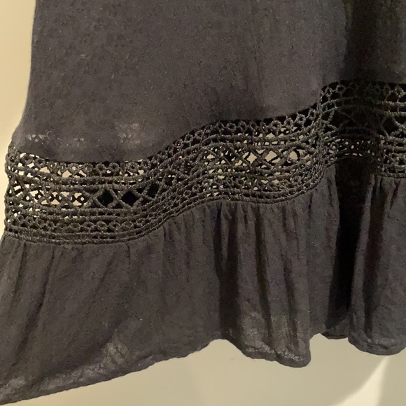 REBECCA MINKOFF Merryl Bell-Sleeve Crochet Mini Dress - Picture 7 of 7